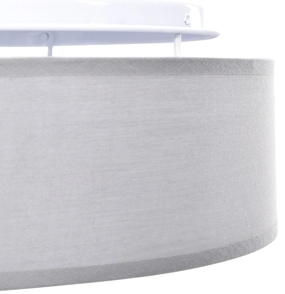 Luzes de Teto Montagem Embutida Cinza Ø 30 cm Tecido E27