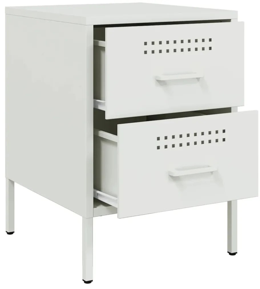Mesa de cabeceira 36x39x50,5 cm aço branco