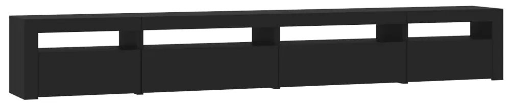 Móvel de TV com luzes LED 270x35x40 cm preto