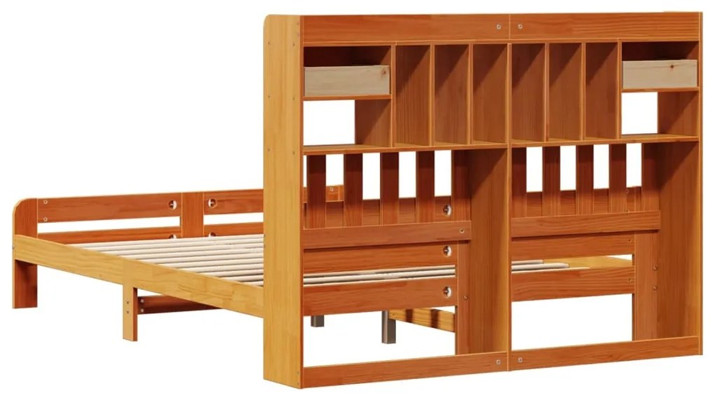 Cama com estante sem colchão 160x200 cm pinho maciço