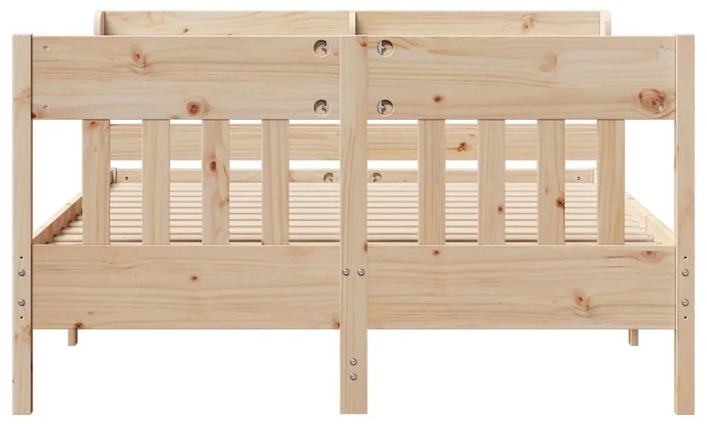 Cama sem colchão 140x190 cm madeira de pinho maciça