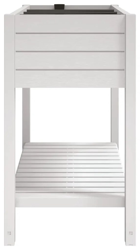 Canteiro elevado 110x45x79 cm polipropileno branco