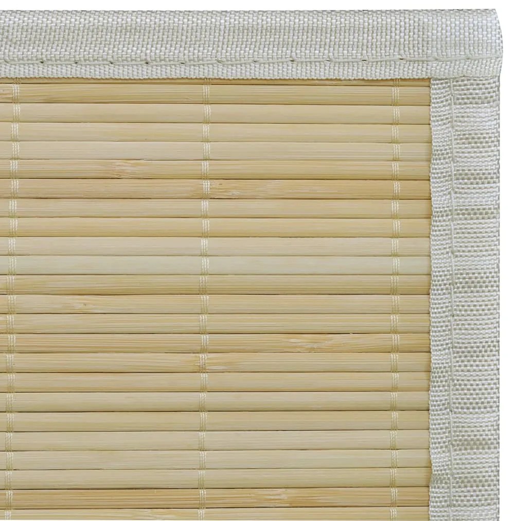 Tapete retangular bambu 150 x 200 cm natural