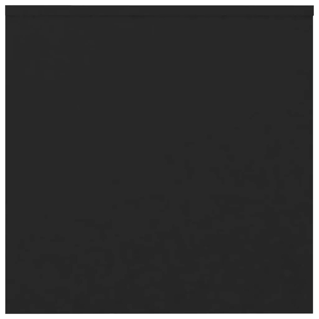 Mesas de encastrar 3 pcs derivados de madeira preto