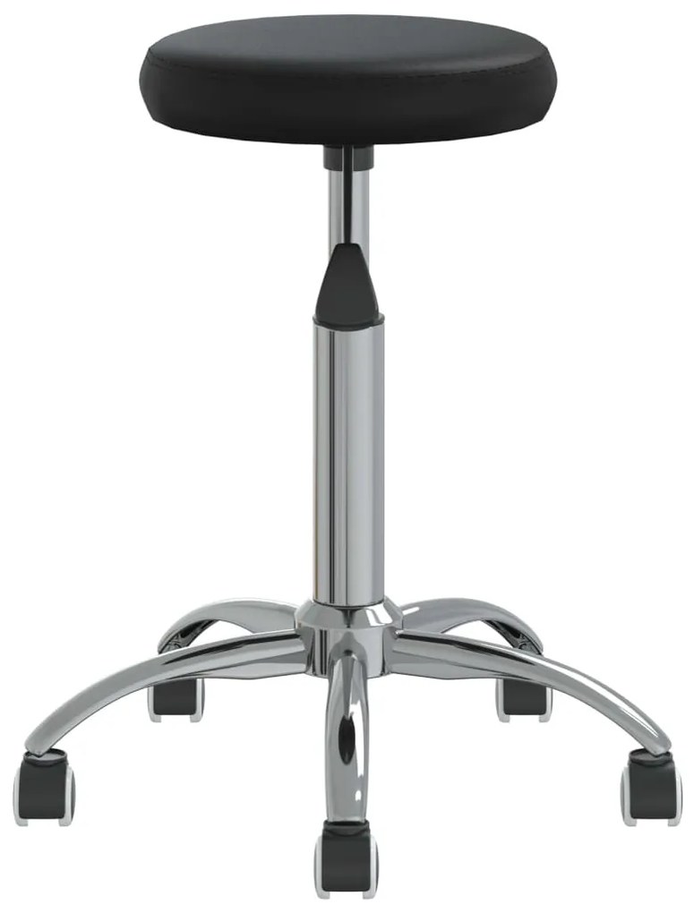 Cadeira de escritório giratória couro artificial preto