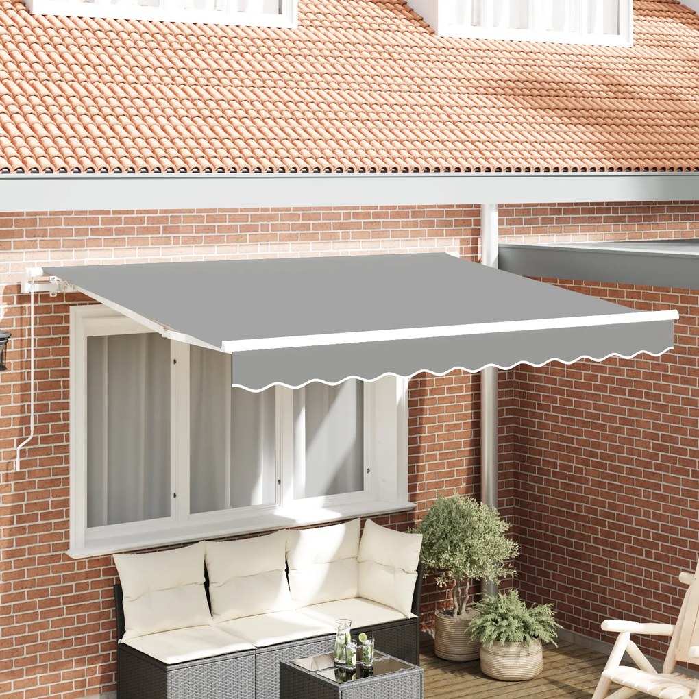 vidaXL Estrutura do Toldo Retrátil Operado Manualmente 3x2 m Metal