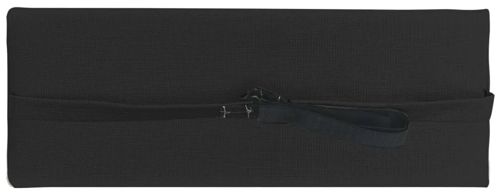 Encosto cabeça cadeira de pátio 40x7,5x15 cm textilene preto