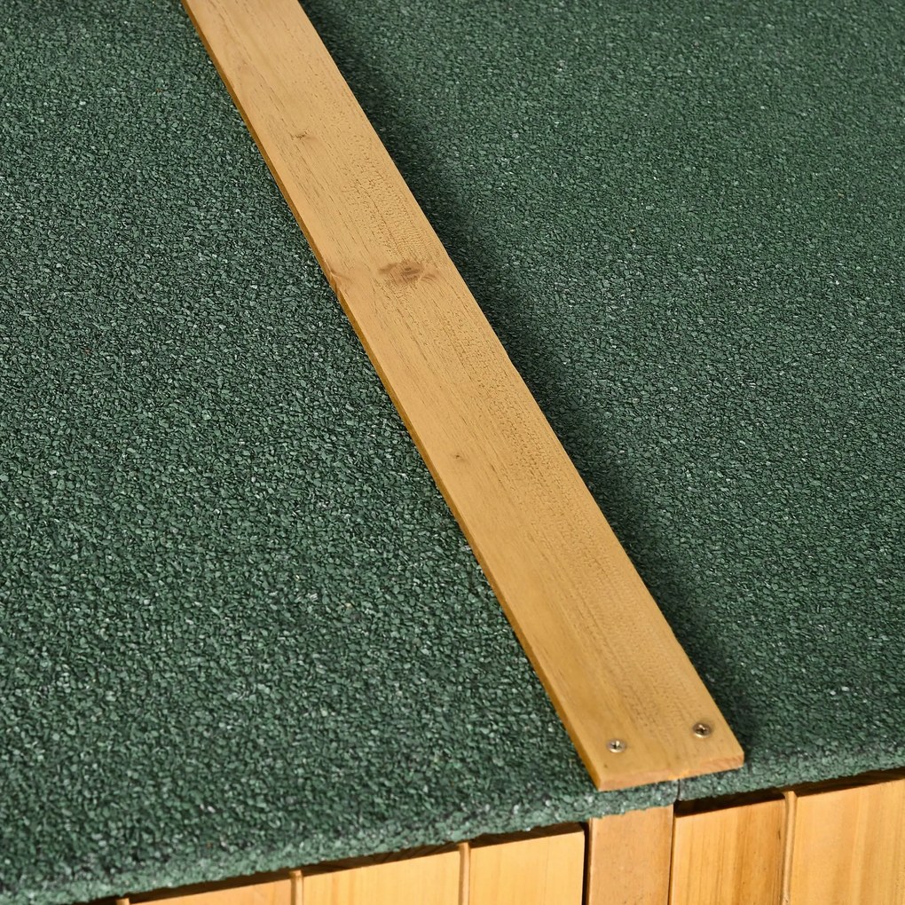 Abrigo de Jardim de Madeira 140x75x160cm Barracão para Armazenamento de Ferramentas com Prateleira Móvel e Ganchos Madeira Natural