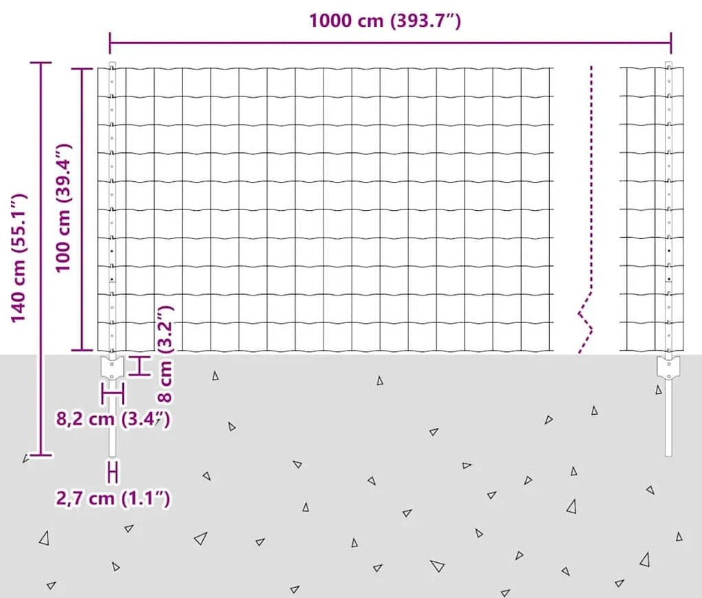 Conjunto de Cerca de Jardim Conjunto de 2 Verde