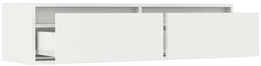 Móvel de TV com luzes LED 100X35,5x25 cm branco