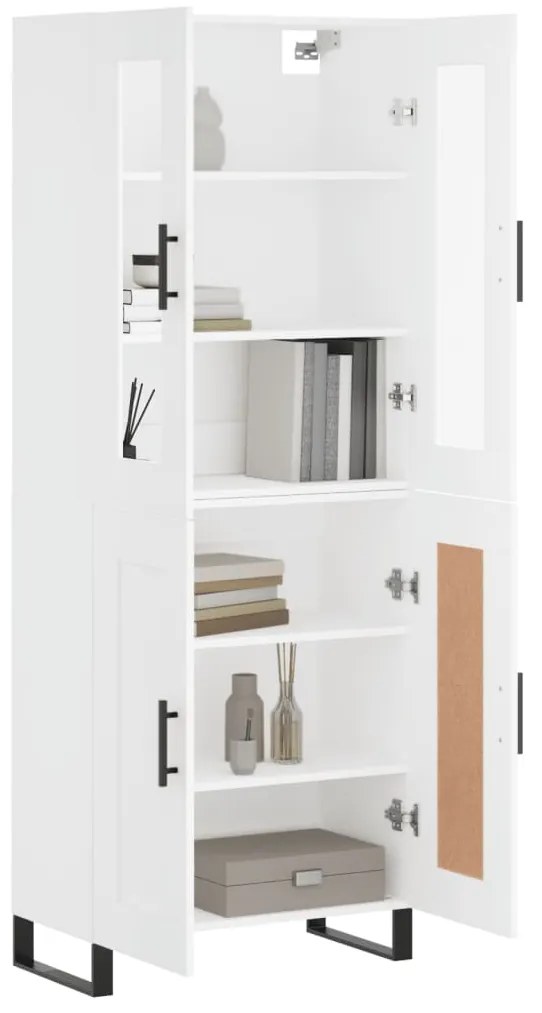 Armário alto 69,5x34x180 cm derivados de madeira branco