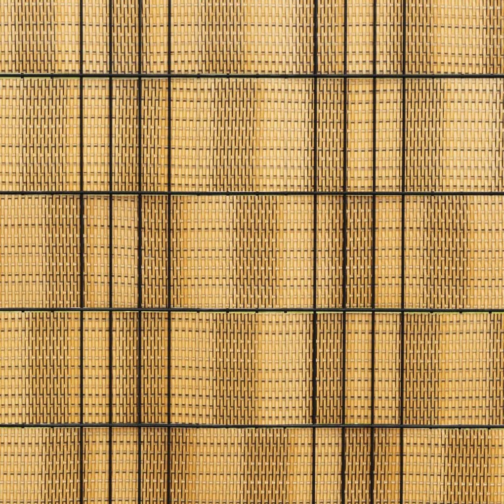 Telas de varanda 10 pcs 255x19 cm vime PE castanho-claro