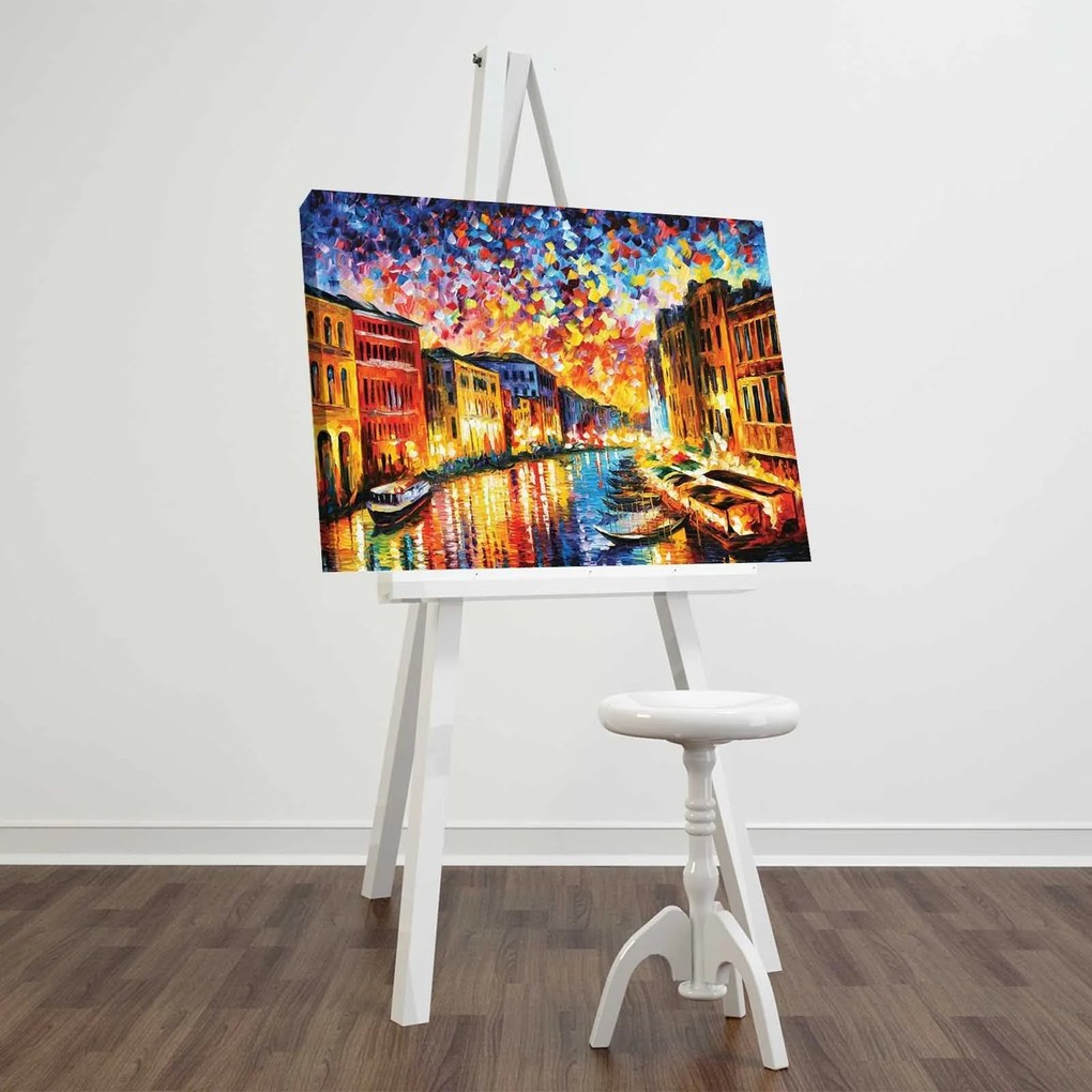 Pintura Decorativa em Tela FAMOUSART-081 – Multicolor – 45 x 70 cm