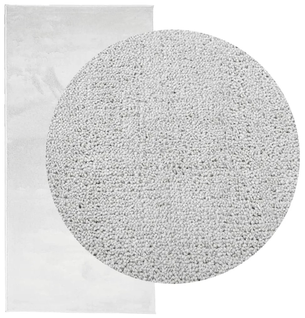 Tapete de pelo curto OVIEDO 100x200 cm cinzento