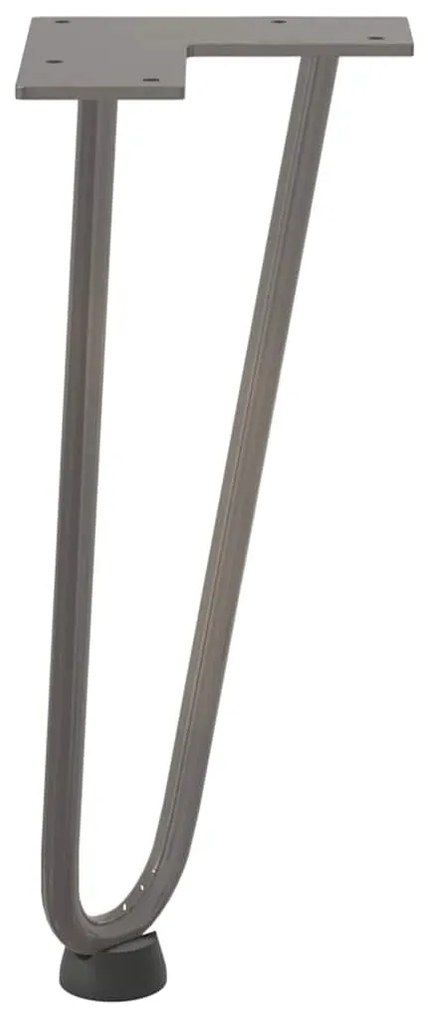 Pernas de grampo para mesa de centro 4 peças Aço natural 30 cm Aço mac