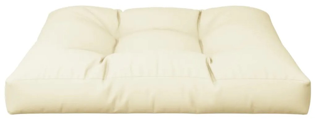 Almofadão para sofá de paletes 80x80x12 cm tecido creme