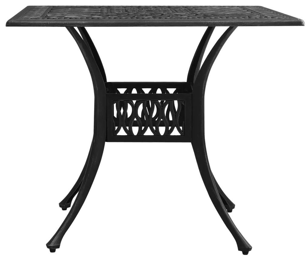 5 pcs conjunto de bistrô alumínio fundido preto