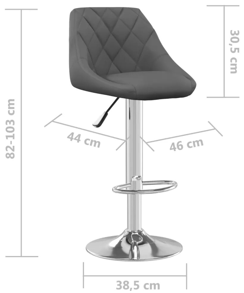 Bancos de bar 2 pcs veludo cinzento-escuro