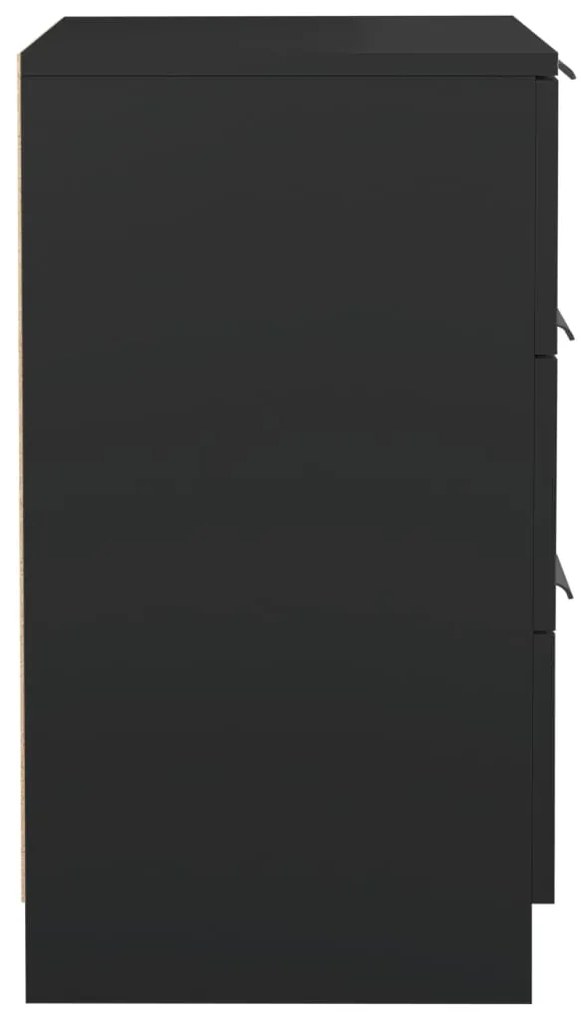 Mesa de cabeceira 40x36x65 cm preto
