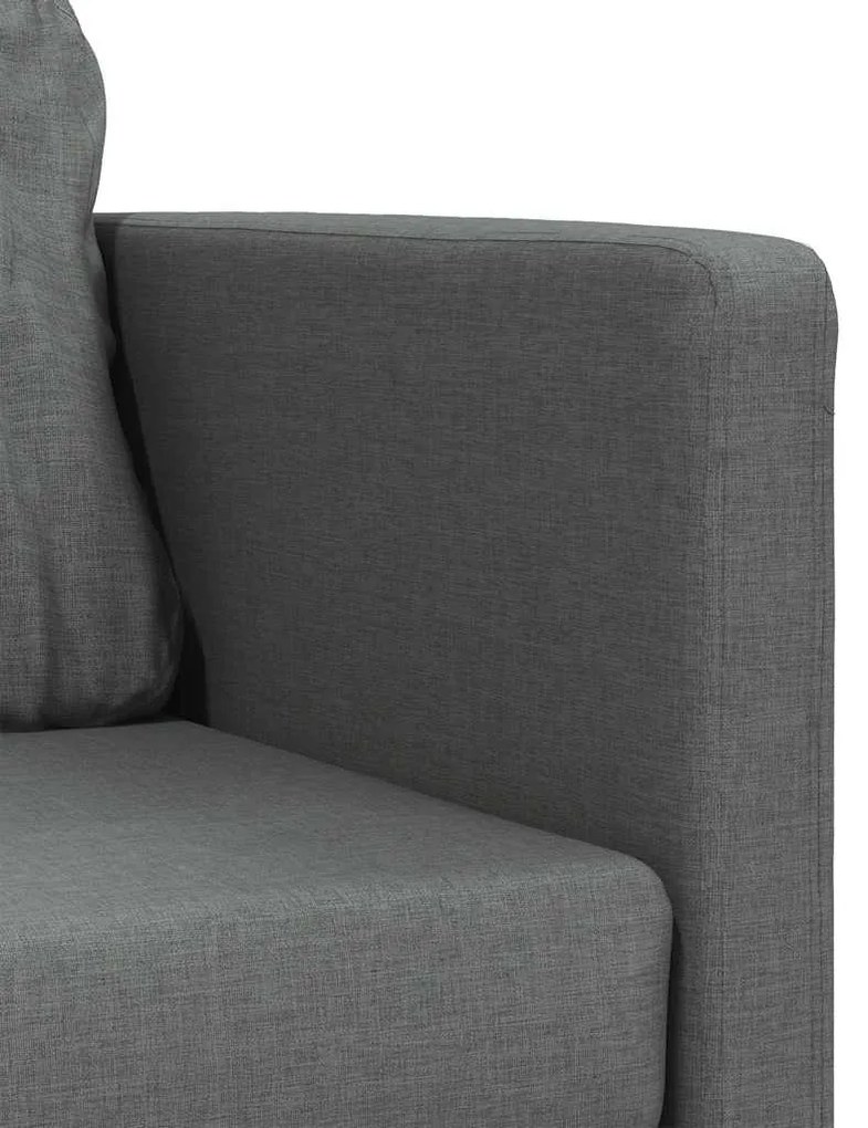 Sofá-cama sem pés 112x174x55 cm tecido cinzento-escuro