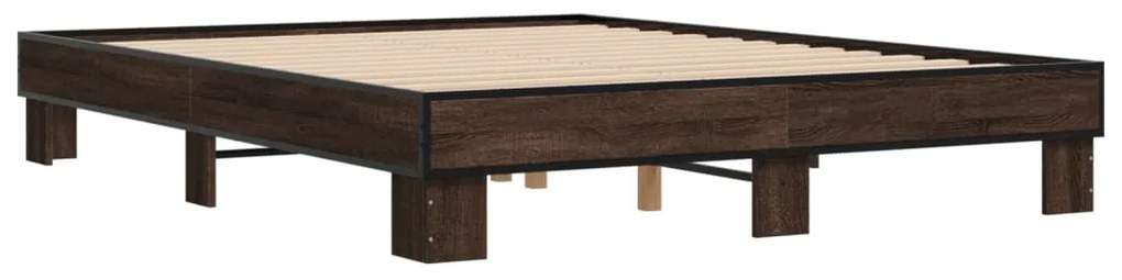 Estrutura de cama 150x200cm derivados madeira/metal