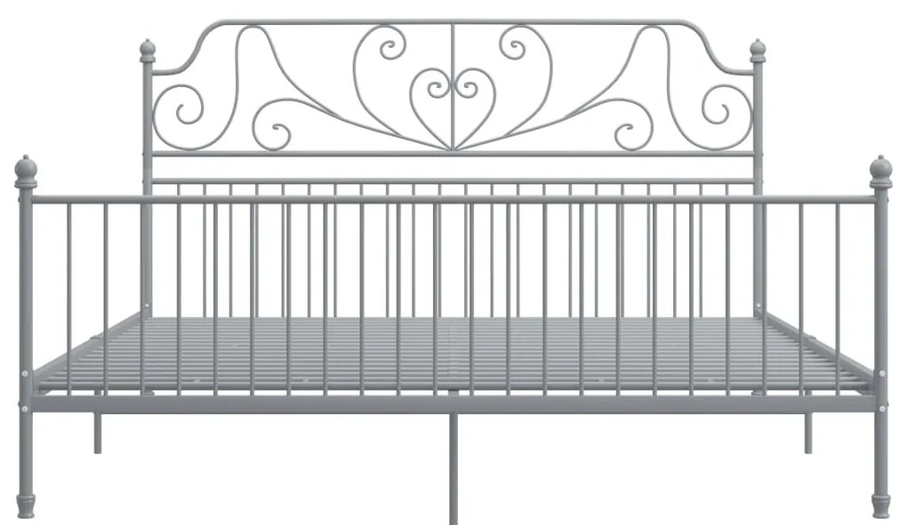 Estrutura de cama 180x200 cm metal cinzento