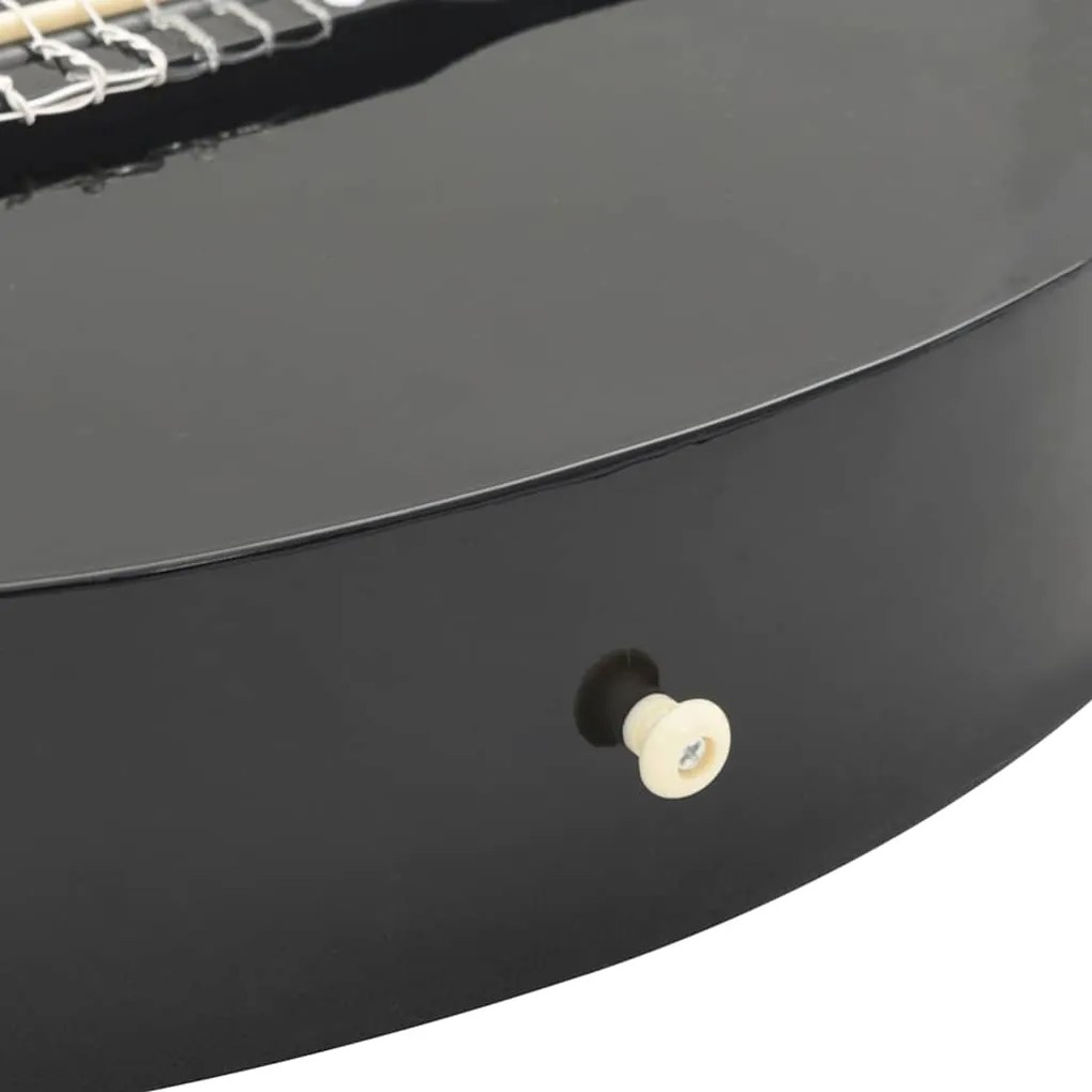 12 pcs conjunto de guitarra clássica com 6 cordas 38" preto