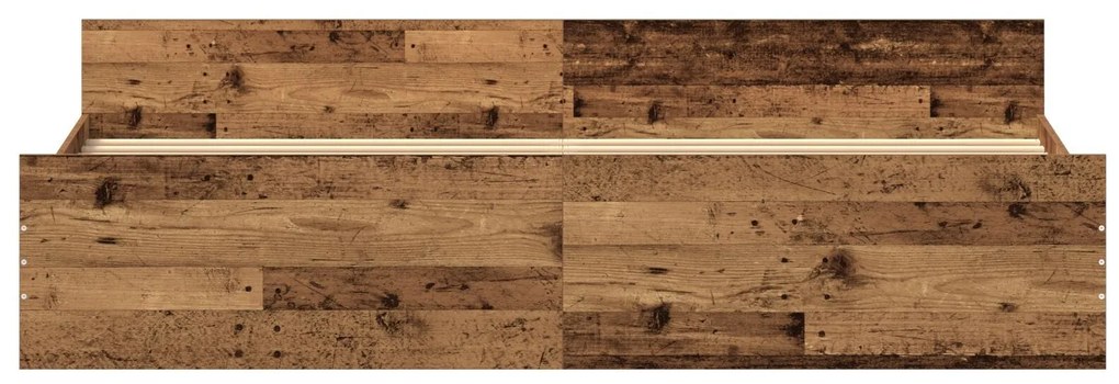 Cama vidaXL Madeira Velha 200x200 cm Painel de Madeira