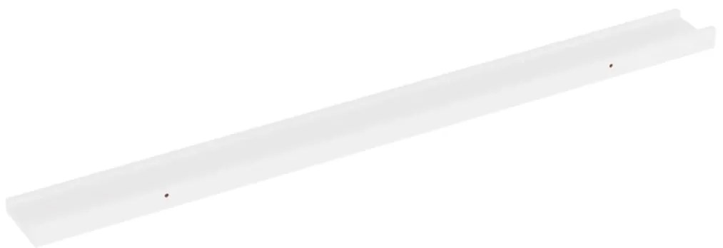 Prateleiras de parede 2 pcs 100x9x3 cm branco