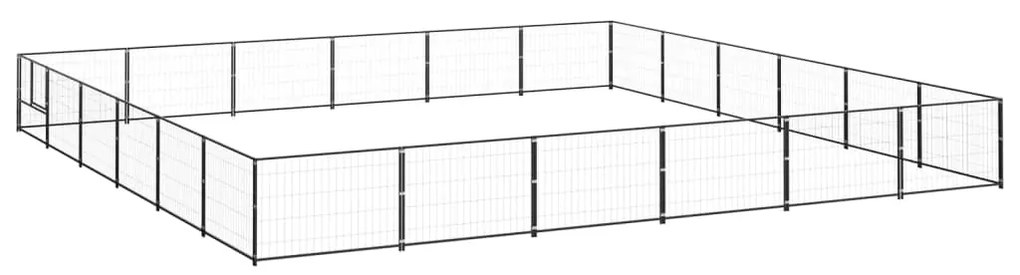 Canil para cães 36 m² aço preto