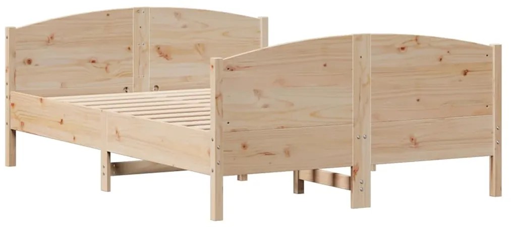 Cama sem colchão 140x200 cm madeira de pinho maciça