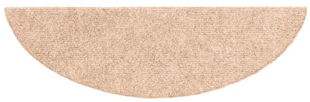 Tapetes de escada adesivos 30 pcs 56x17x3 cm creme