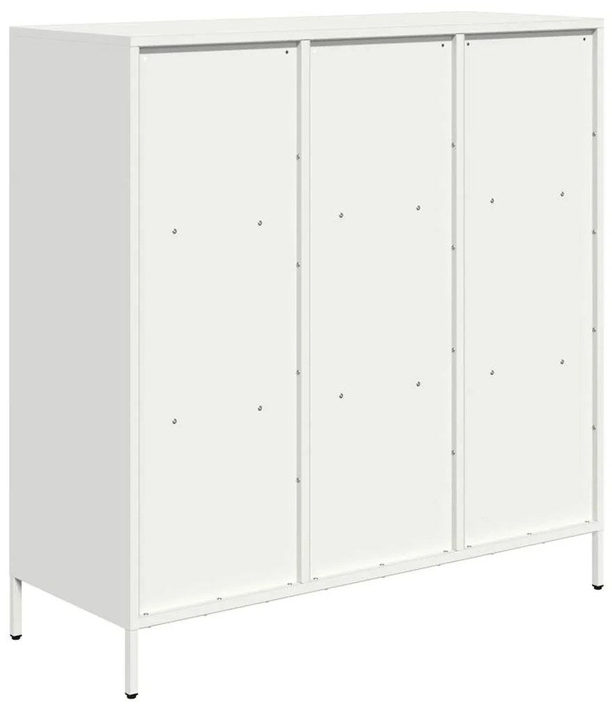Aparador alto 101,5x39x103,5 cm aço branco