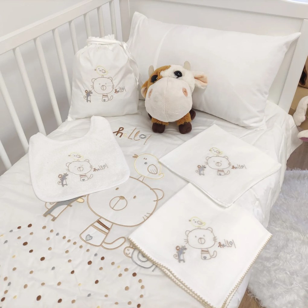Saco Bebé Algodão Gato Personalizável