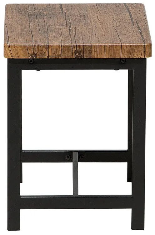 Conjunto de refeição 4 lugares castanho e preto ARLINGTON Beliani