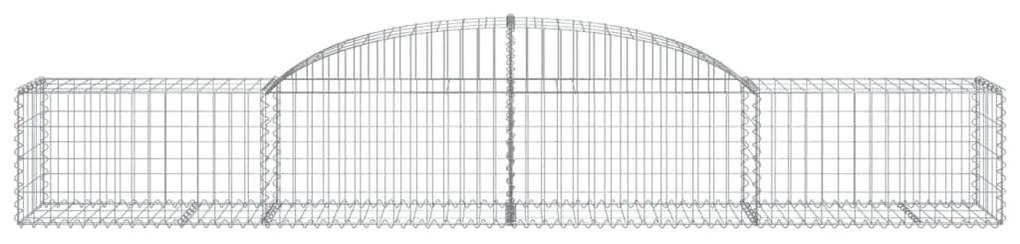 Cestos gabião arqueados 17pcs 300x50x40/60 cm ferro galvanizado
