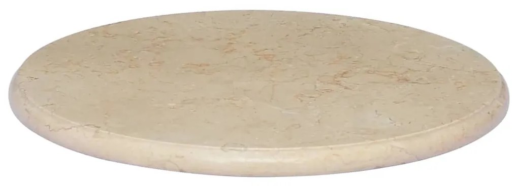Tampo de mesa Ø50x2,5 cm mármore cor creme