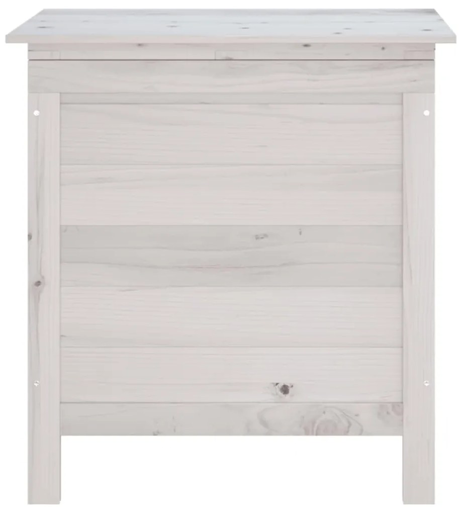 Caixa de arrumação p/ jardim 50x49x56,5 cm abeto maciço branco