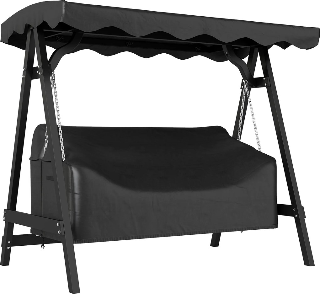 Outsunny Capa para balanço de 3 lugares, capa impermeável, resistente ao vento e aos raios UV, tecido Oxford 420D | Aosom Portugal