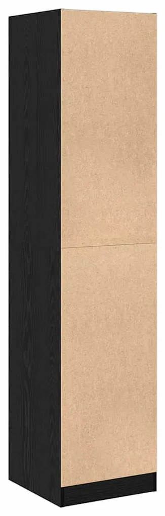 Armário de Farmácia Carvalho Preto 40x41x174,5 cm Madeira de Engenhari