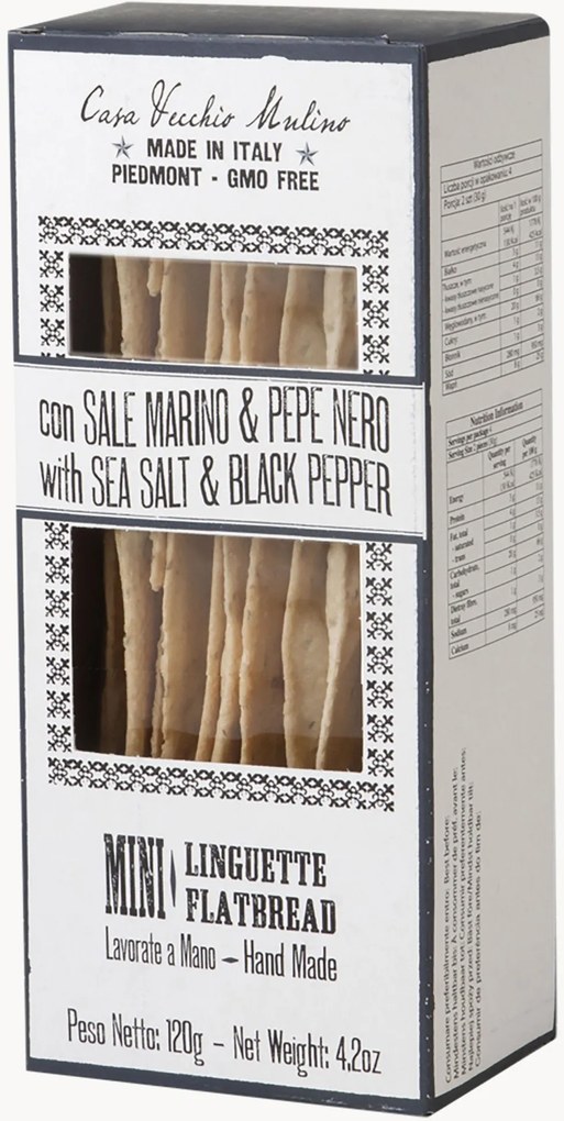 Mini pães achatados com sal e pimenta