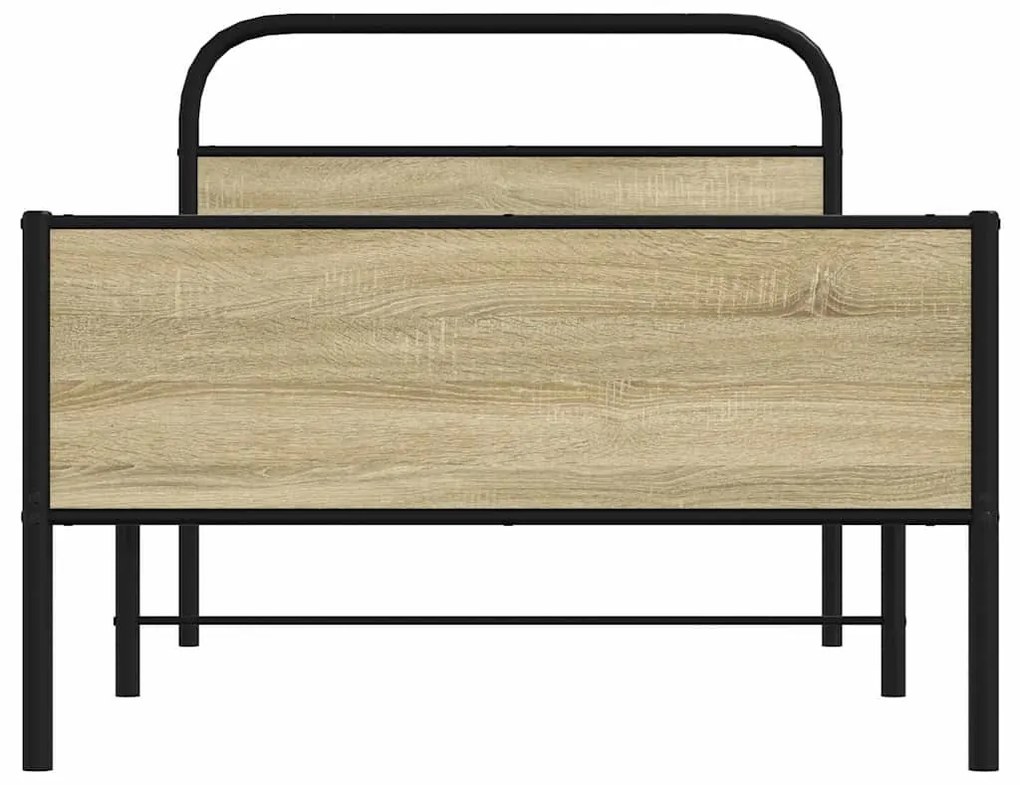 Estrutura cama s/ colchão derivados de madeira carvalho sonoma
