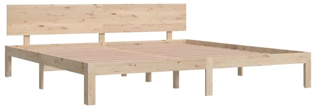 Estrutura de cama 200x200 cm pinho maciço