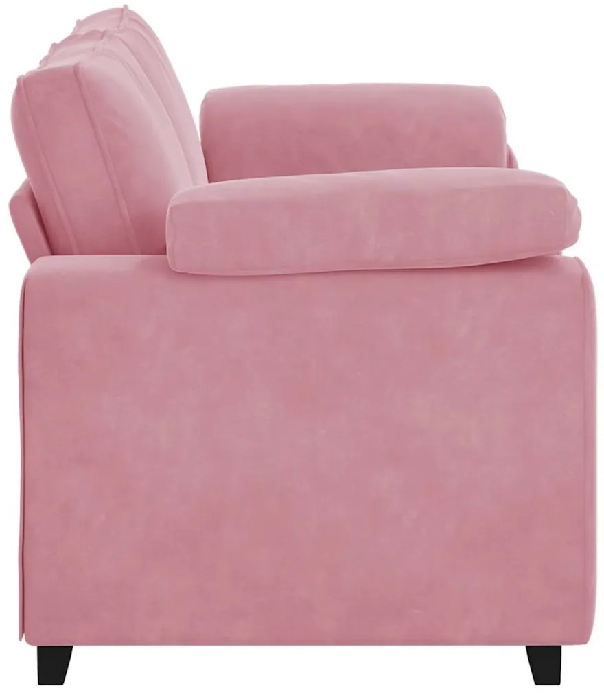Sofá-luvas 140 cm veludo rosa