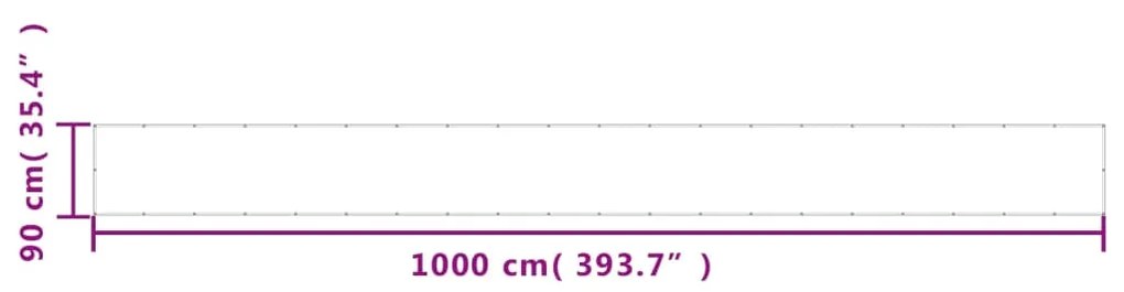 Tela varanda 90x1000 cm 100% poliéster oxford cinza-acastanhado