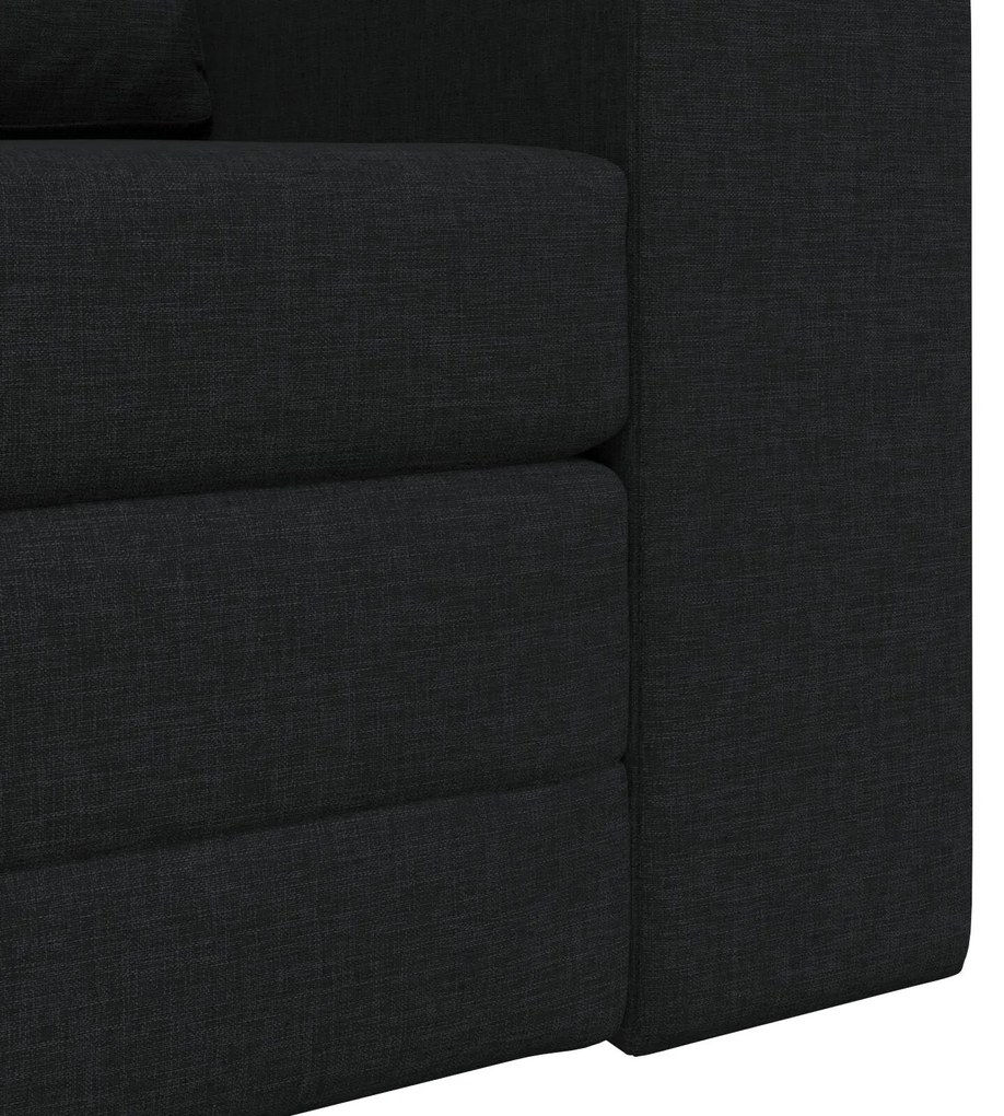Sofá Cama 2-em-1 Preto 98x71x83 cm Tecido