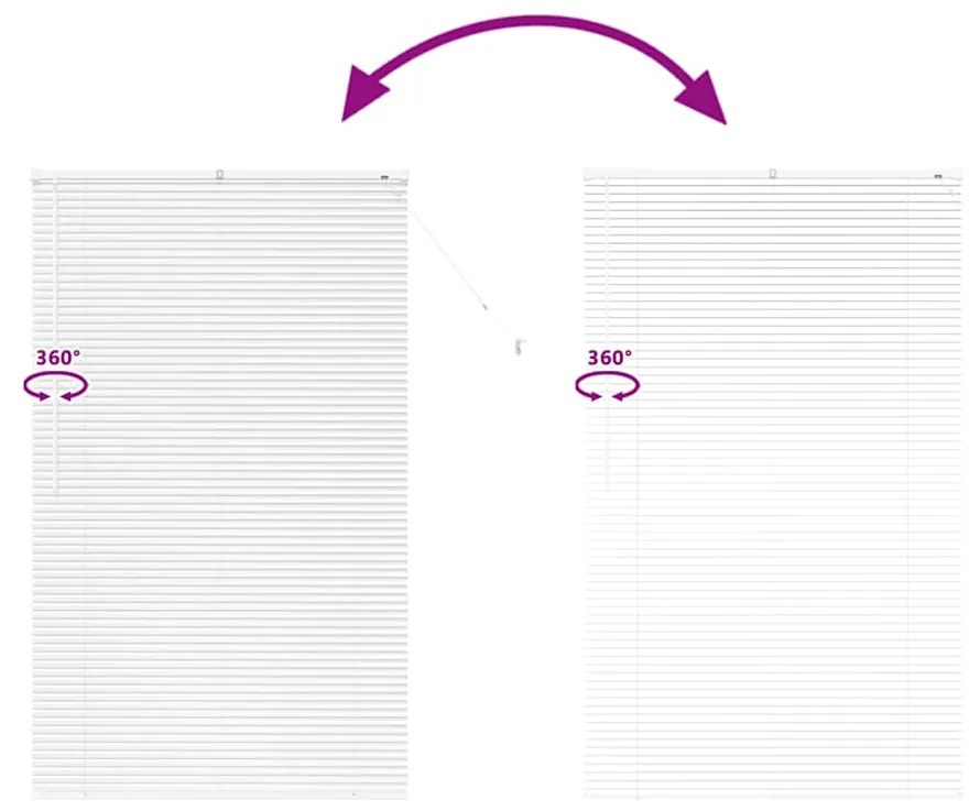 Persiana de Janela com cortinas Outros Manual Branco 105 x 175 cm Alum