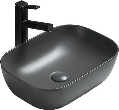 Mexen Rita lavatório de bancada 45 x 32 cm, cinzento escuro mate - 21084571