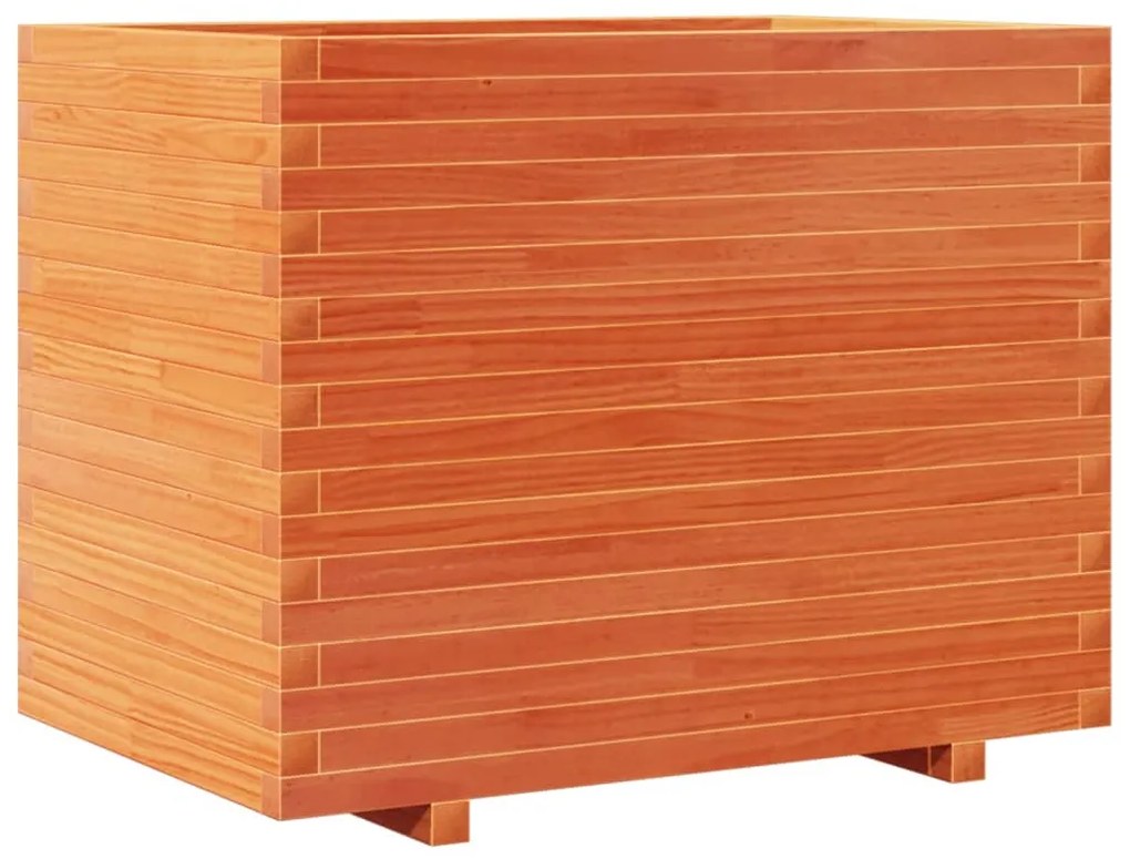 Vaso/floreira de jardim 90x60x72 cm pinho maciço castanho mel