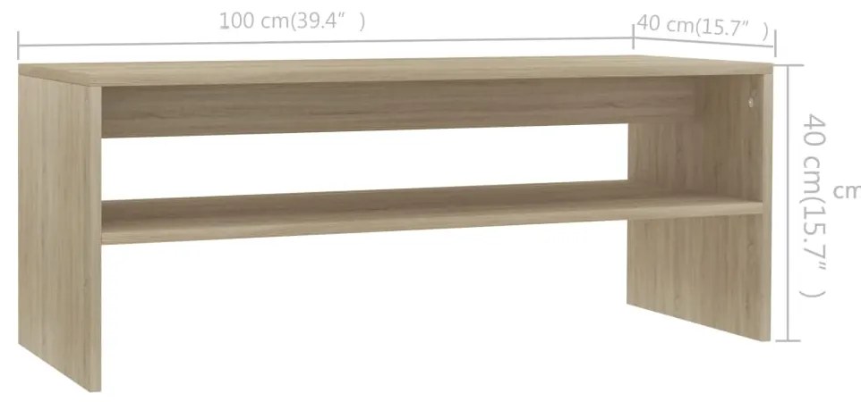 Mesa de centro derivados de madeira carvalho sonoma